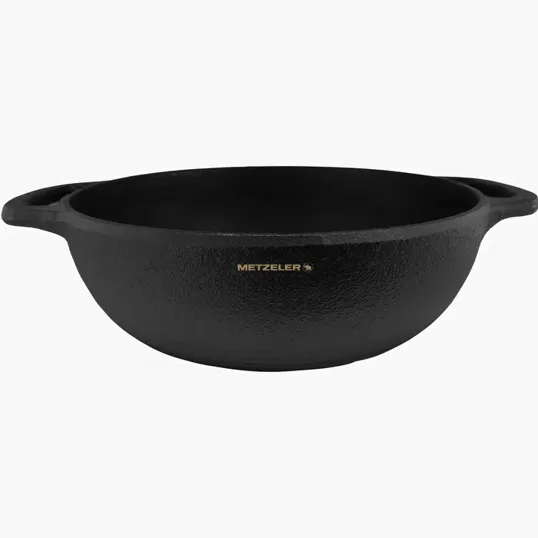 Old Mountain 3 Qt Cast Iron Braiser with Glass Lid — view 9