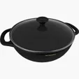 Old Mountain 3 Qt Cast Iron Braiser with Glass Lid — view 6