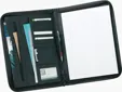 Oxford Zippered Simulated Leather Padfolio — view 3