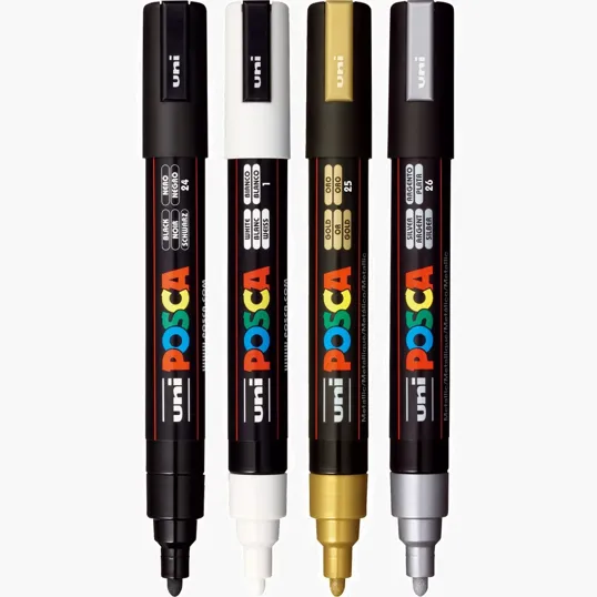 POSCA 4 Piece Metallic Marker Set with Bag — view 23