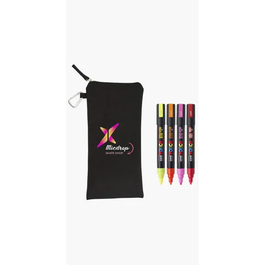 POSCA 4 Piece Neon Marker Set with Bag — view 4