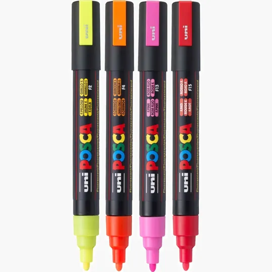 POSCA 4 Piece Neon Marker Set with Bag — view 17