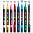POSCA 8 Piece Basic Marker Set with Bag - Fine
