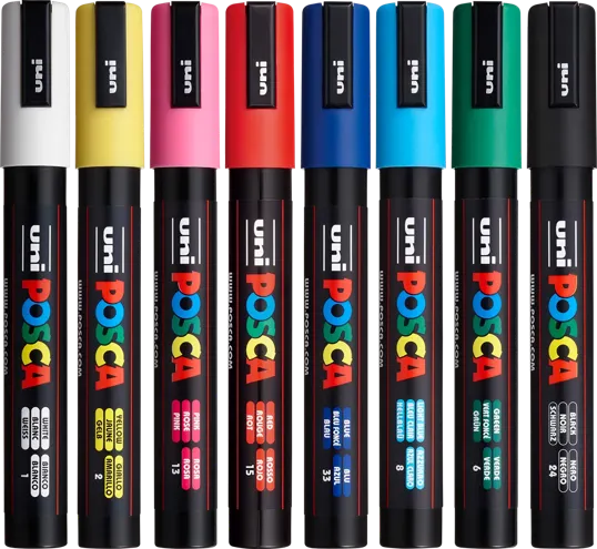 POSCA 8 Piece Basic Marker Set with Bag, Medium — view 5