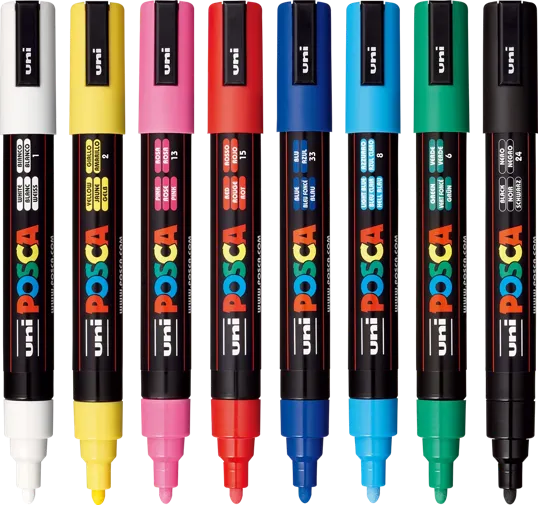 POSCA 8 Piece Basic Marker Set with Bag, Medium — view 10