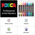 POSCA 8 Piece Basic Marker Set with Bag, Medium — view 6
