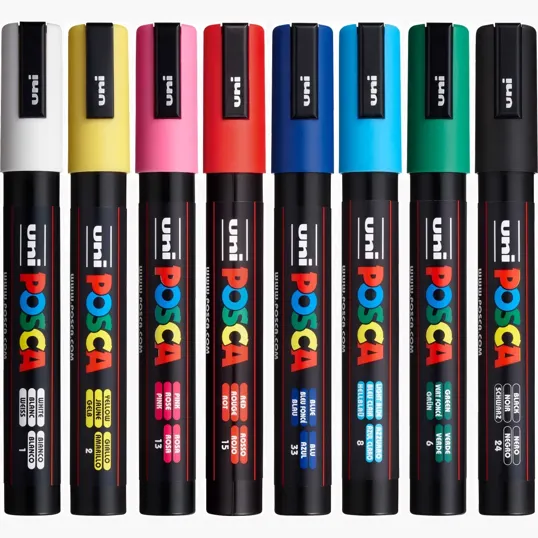 POSCA 8 Piece Basic Marker Set with Bag, Medium — view 23