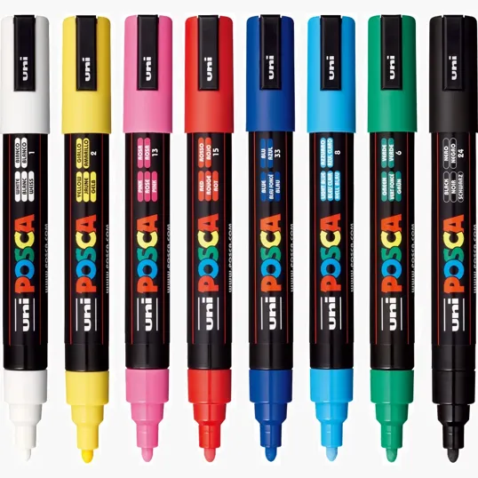 POSCA 8 Piece Basic Marker Set with Bag, Medium — view 24