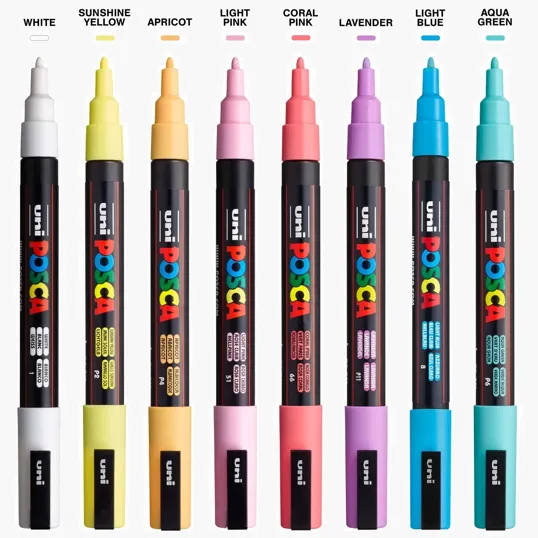 POSCA 8 Piece Soft Marker Set with Bag, Fine Tip — view 15