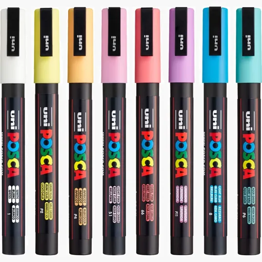 POSCA 8 Piece Soft Marker Set with Bag, Fine Tip — view 19