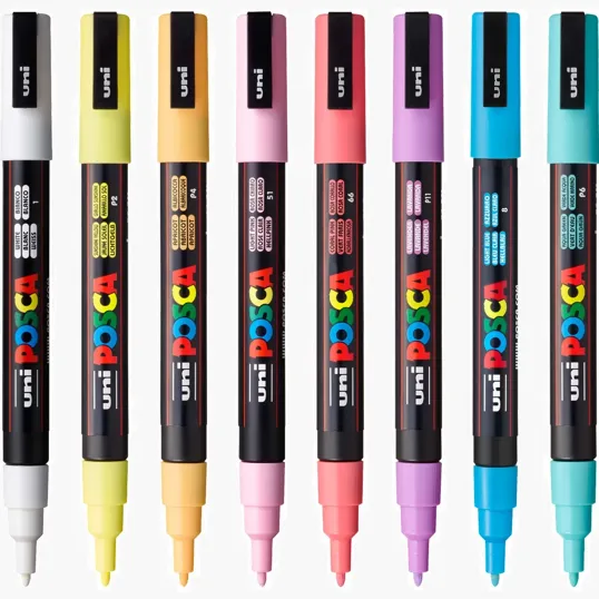 POSCA 8 Piece Soft Marker Set with Bag, Fine Tip — view 20