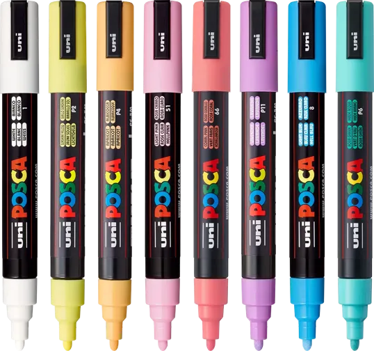 POSCA 8 Piece Soft Marker Set with Bag, Medium — view 5
