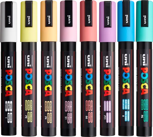 POSCA 8 Piece Soft Marker Set with Bag, Medium — view 6