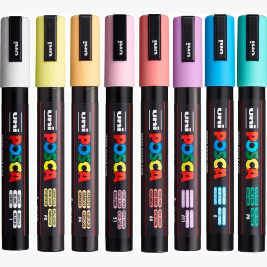 POSCA 8 Piece Soft Marker Set with Bag, Medium — view 20