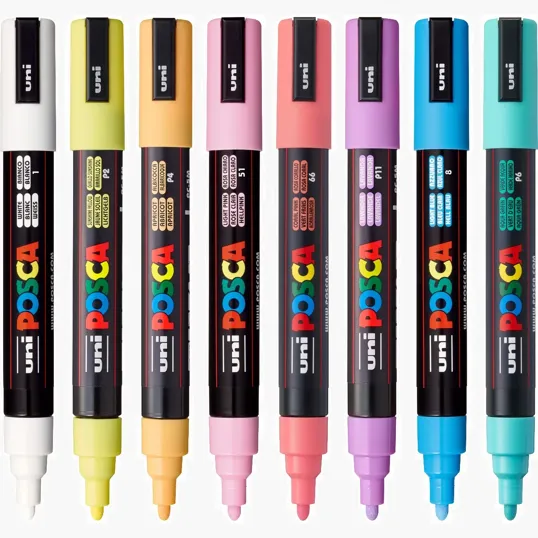 POSCA 8 Piece Soft Marker Set with Bag, Medium — view 21