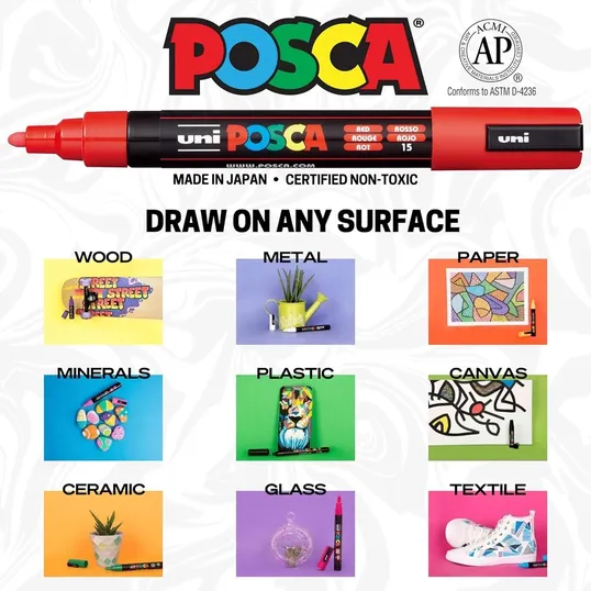 POSCA 12 Piece Basic Marker Set with Bag — view 10