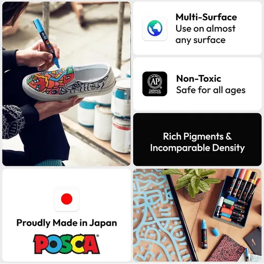 POSCA 12 Piece Basic Marker Set with Bag — view 12