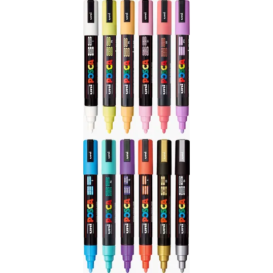 POSCA 12 Piece Soft Marker Set with Bag — view 2