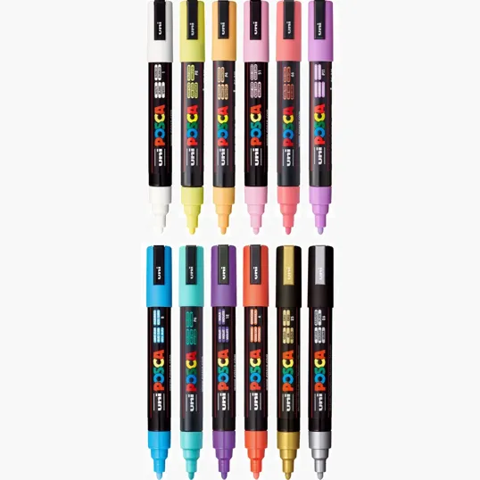 POSCA 12 Piece Soft Marker Set with Bag — view 15