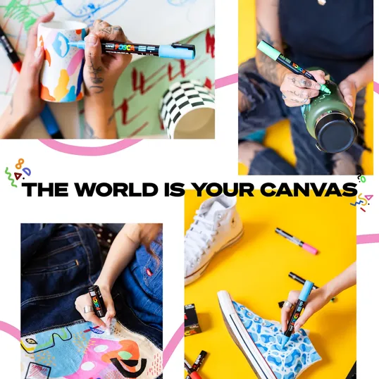POSCA 4 Piece Standard Marker Set with Bag — view 13