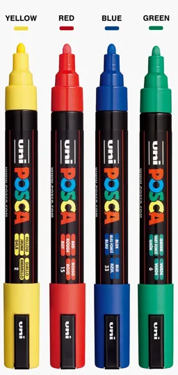 POSCA 4 Piece Standard Marker Set with Bag — view 2