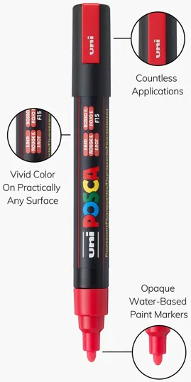 POSCA 4 Piece Standard Marker Set with Bag — view 3