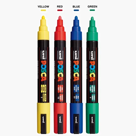 POSCA 4 Piece Standard Marker Set with Bag — view 14