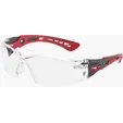 Bollé Rush Plus Safety Glasses with Clear Frame and Red Lens