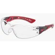 Bollé Rush Plus Safety Glasses with Clear Frame and Red Lens — view 2