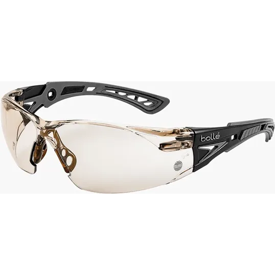 Bollé Rush Plus Rimless Safety Glasses with Neck Cord