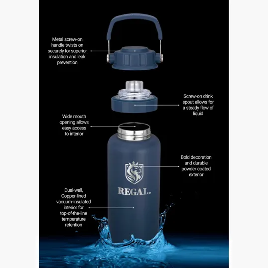 Urban Peak® 34oz Dual Top Water Bottle — view 4