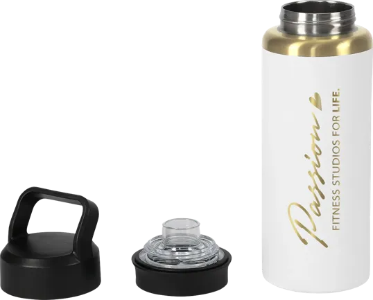 Urban Peak® 28oz Dual Top Gold Water Bottle — view 2