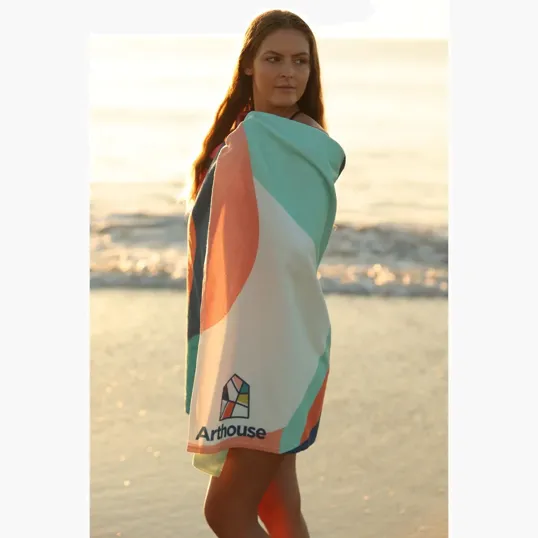 Pro Vision Beach Towel, Polyester Front with Cotton Terry Back — view 7