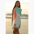 Pro Vision Beach Towel, Polyester Front with Cotton Terry Back — view 7
