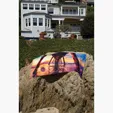 Pro Vision Beach Towel, Polyester Front with Cotton Terry Back — view 9