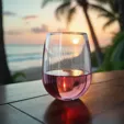 Symglass 12oz Clear Stemless Wine Glass