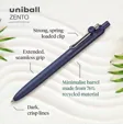 uni-ball® Zento Gel Retractable Pen Muted — view 6