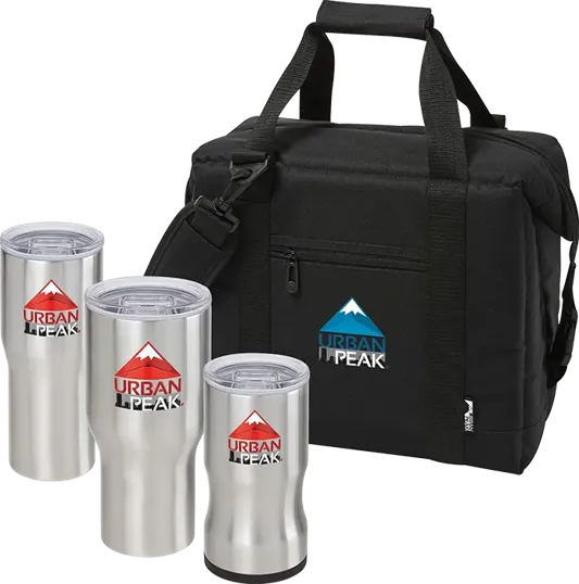 Urban Peak® 3-in-1 Drinkware Gift Set with Cooler Bag
