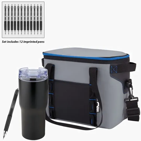 Urban Peak® Cooler Bag, Tumbler & uni-ball® Pen Gift Set — view 4