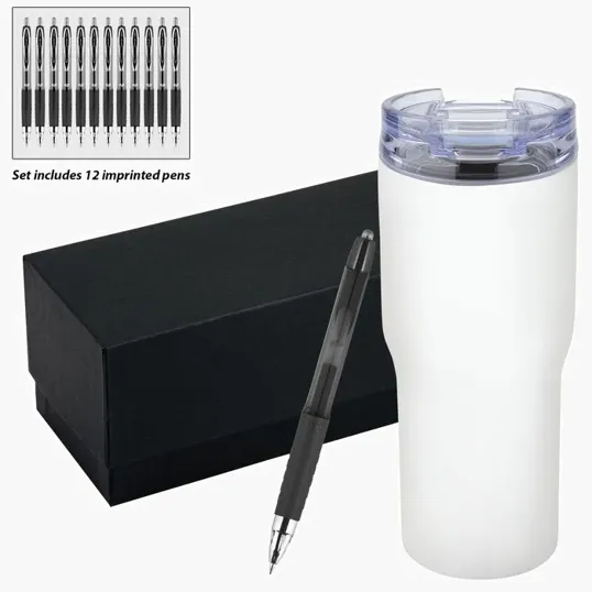 Urban Peak® Trail Vacuum Tumbler & uni-ball® 207 Gel Pen Gift Set — view 3