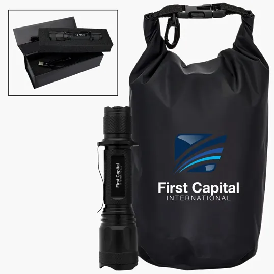 Urban Peak® 4L Essentials Dry Bag with USB Rechargeable LED Flashlight Gift Set — view 6