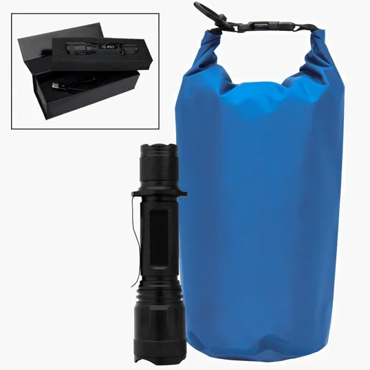 Urban Peak® 4L Essentials Dry Bag with USB Rechargeable LED Flashlight Gift Set — view 3
