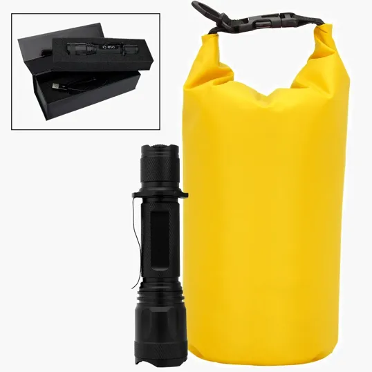 Urban Peak® 4L Essentials Dry Bag with USB Rechargeable LED Flashlight Gift Set — view 4