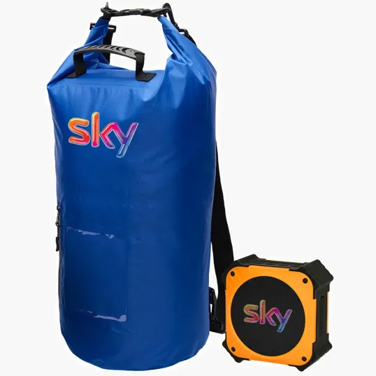 Traveling Sounds Kit with Solar Bluetooth Speaker and 31L Dry Bag Backpack — view 3