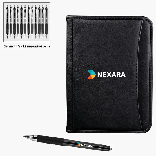 uni-ball Oxford Padfolio & 207 Gel Pen Gift Set