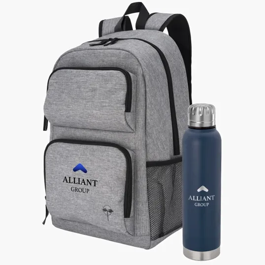 EarthTrendz™ Eco-Friendly Jetsetter Kit with 17 oz Bottle and 26L Backpack — view 2