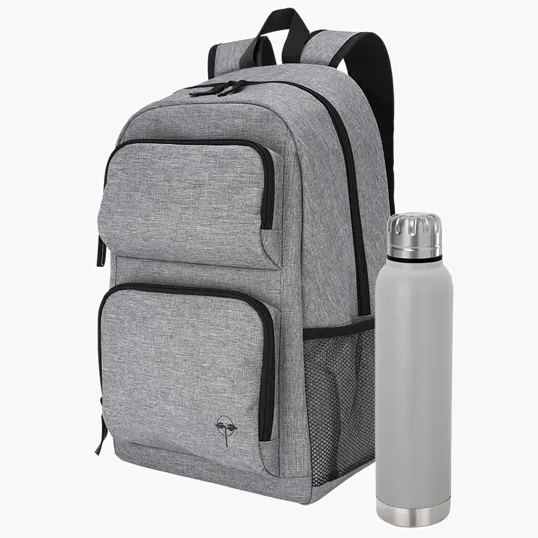 EarthTrendz™ Eco-Friendly Jetsetter Kit with 17 oz Bottle and 26L Backpack — view 4