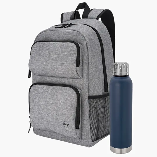 EarthTrendz™ Eco-Friendly Jetsetter Kit with 17 oz Bottle and 26L Backpack — view 5