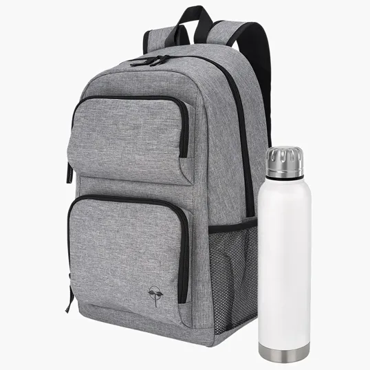 EarthTrendz™ Eco-Friendly Jetsetter Kit with 17 oz Bottle and 26L Backpack — view 6