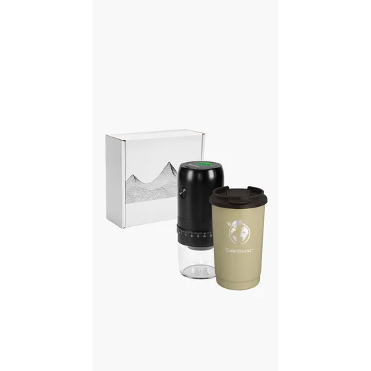 Coffee Lovers Kit with Rechargeable Grinder and 14 oz Tumbler — view 2